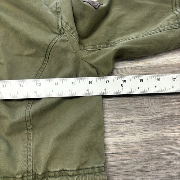 Hollister Olive Green Womens M Stretch‎ Cinch Waist Button Military Field Jacket - Picture 6 of 9